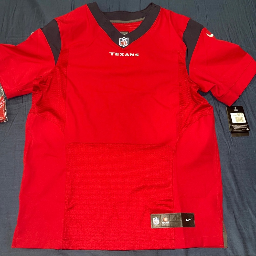 Nike On-Field Houston Texans NFL Players Blank Name Plate Jersey Size Small NWT.